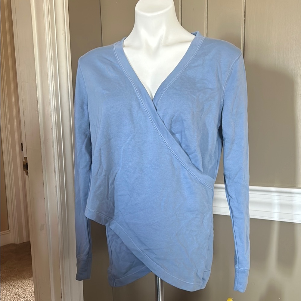 Light Blue Women's Wrap Top